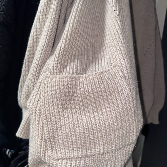 Universal Thread Open-Front Ribbed Cardigan - Light Taupe - Picture 3 of 5